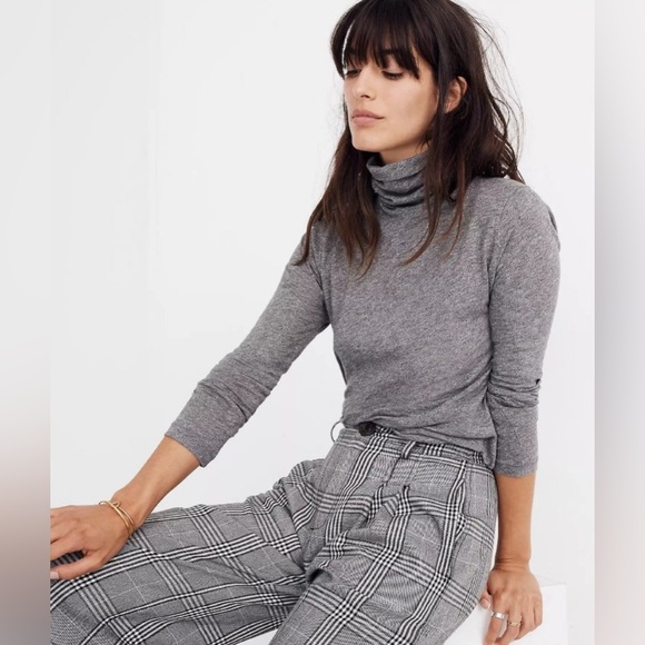 Madewell Tops - Madewell Whisper Cotton Turtleneck Gray Small